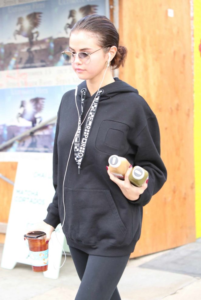 Selena Gomez at Alfred Coffee in Studio City